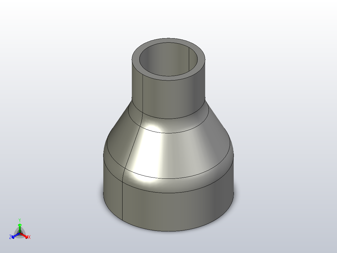 R(C) 大小头（同心）[2X1]正等轴测图