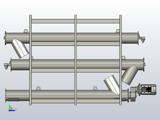螺杆输送机在货架上组装和储存左视缩略图