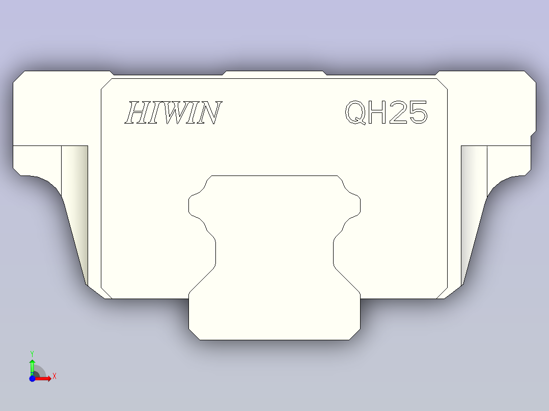 上银导轨 QHW25CC前视图