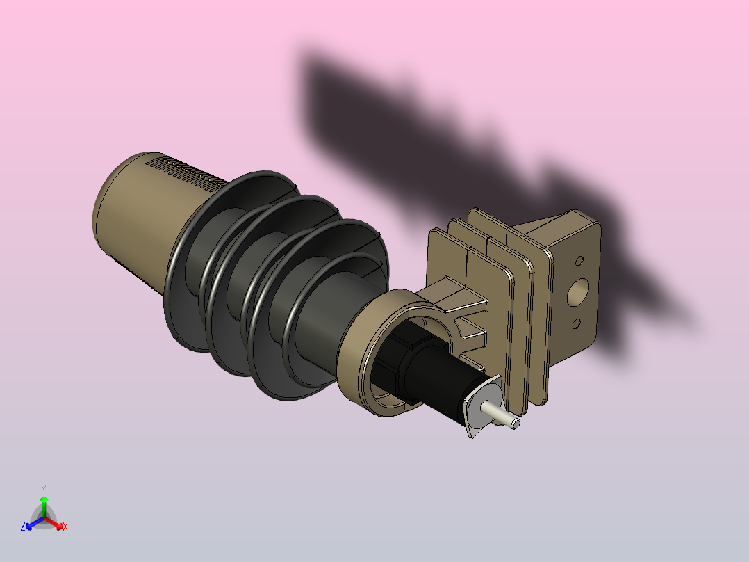 变电站使用的典型避雷器主视图