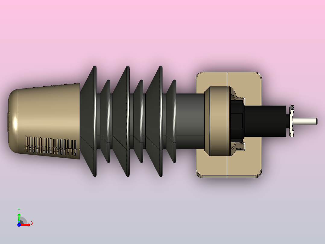 变电站使用的典型避雷器前视图