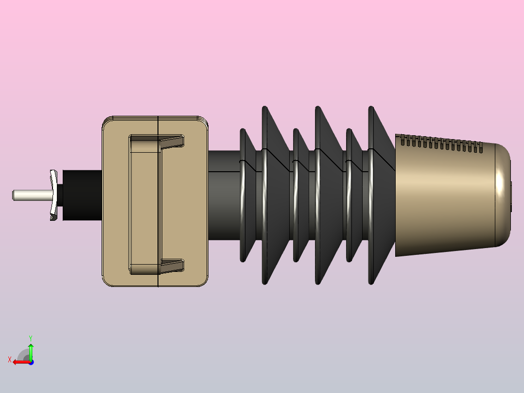 变电站使用的典型避雷器后视图
