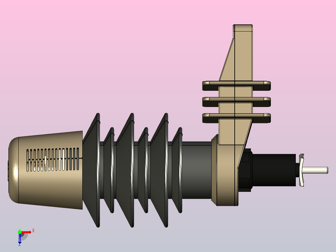 变电站使用的典型避雷器俯视图