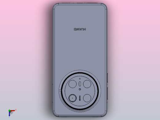 华为 Mate 70 Pro王炸登场，3D模型分享（SolidWorks模型+犀牛模型）俯视缩略图