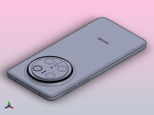 华为 Mate 70 Pro王炸登场，3D模型分享（SolidWorks模型+犀牛模型）正等轴测缩略图