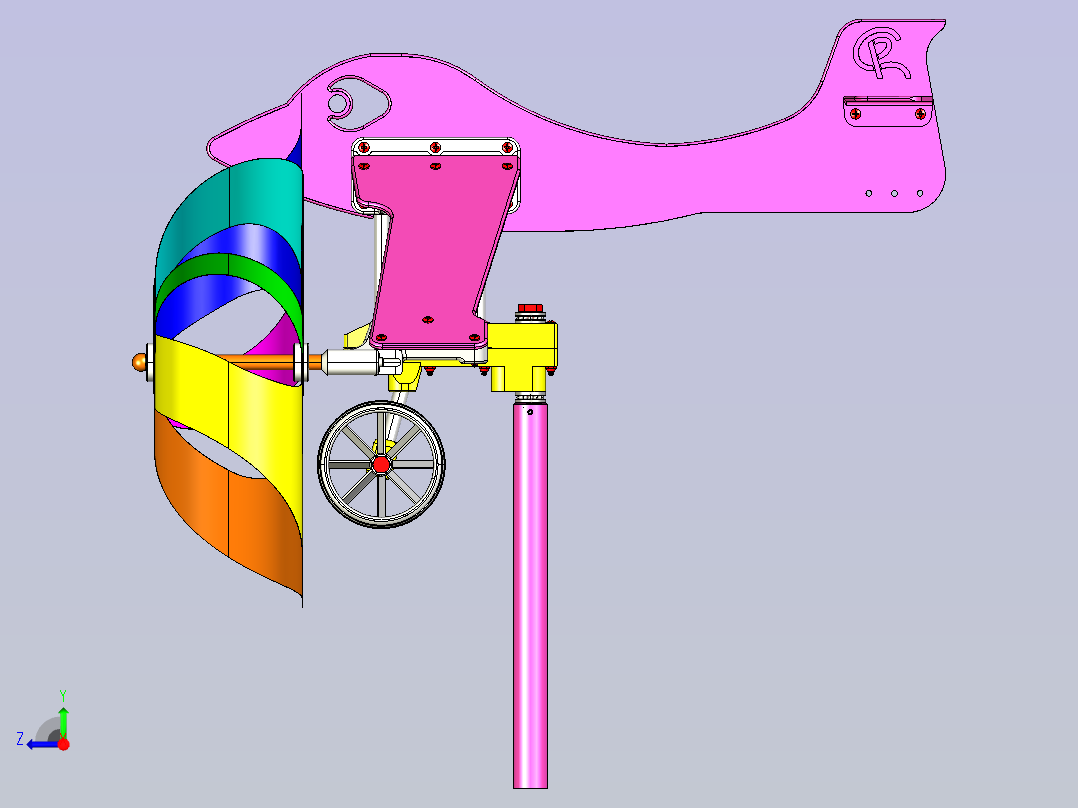 风车玩具模型右视图