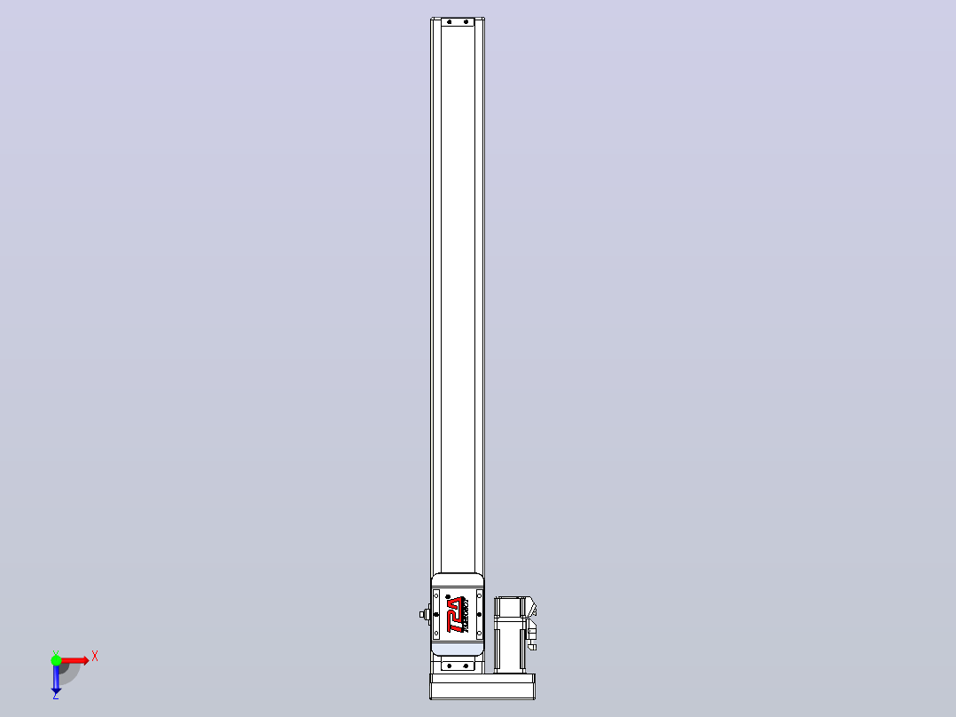滚珠丝杠直线轴带导轨全封闭TPA-HCR-65S-1610C-L650-MR-C-P10-N3俯视图