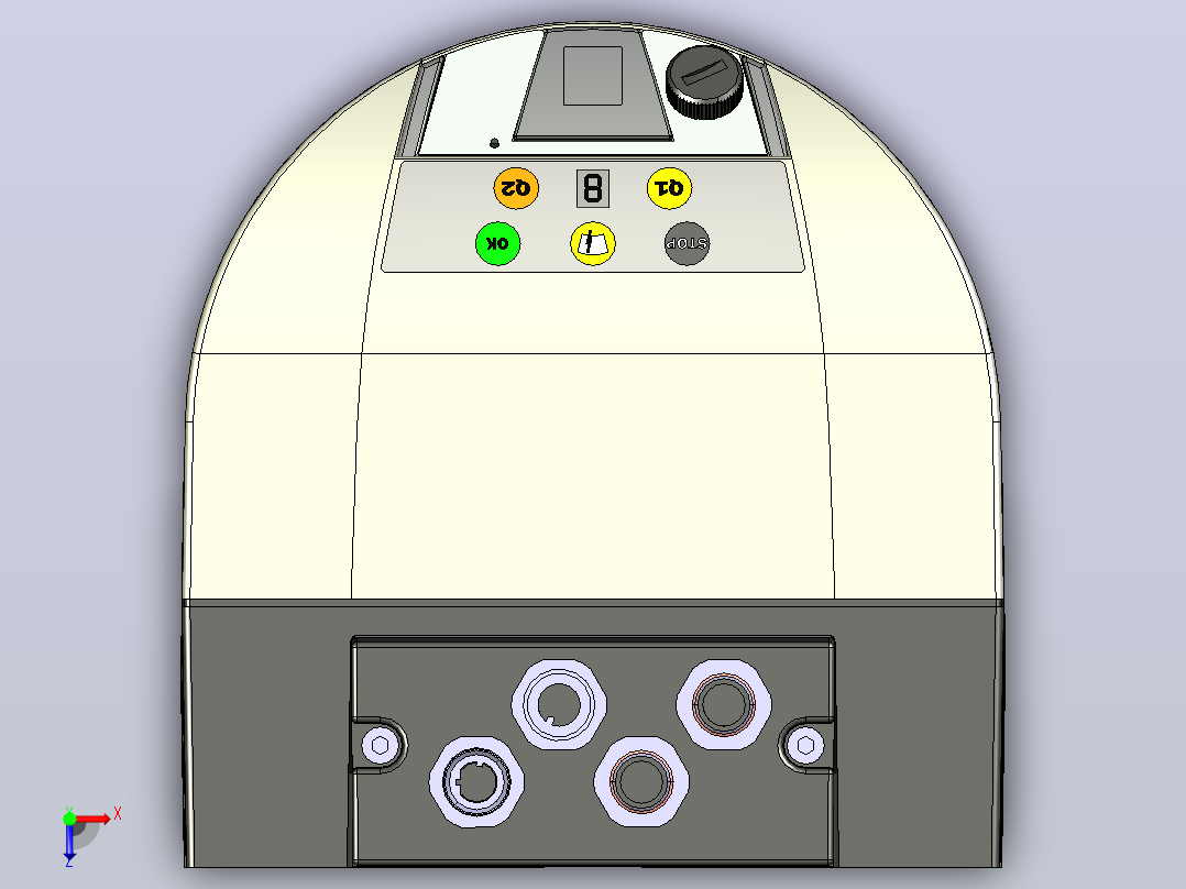 LMS5xx激光扫描仪俯视图