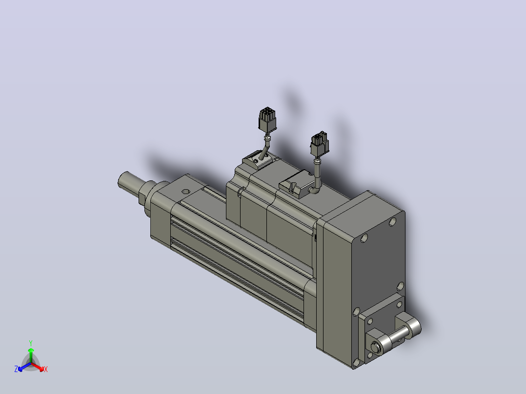 轻载电动缸TPA-ESR50-1610C-L100-MR-CB-W-P40-C3主视图