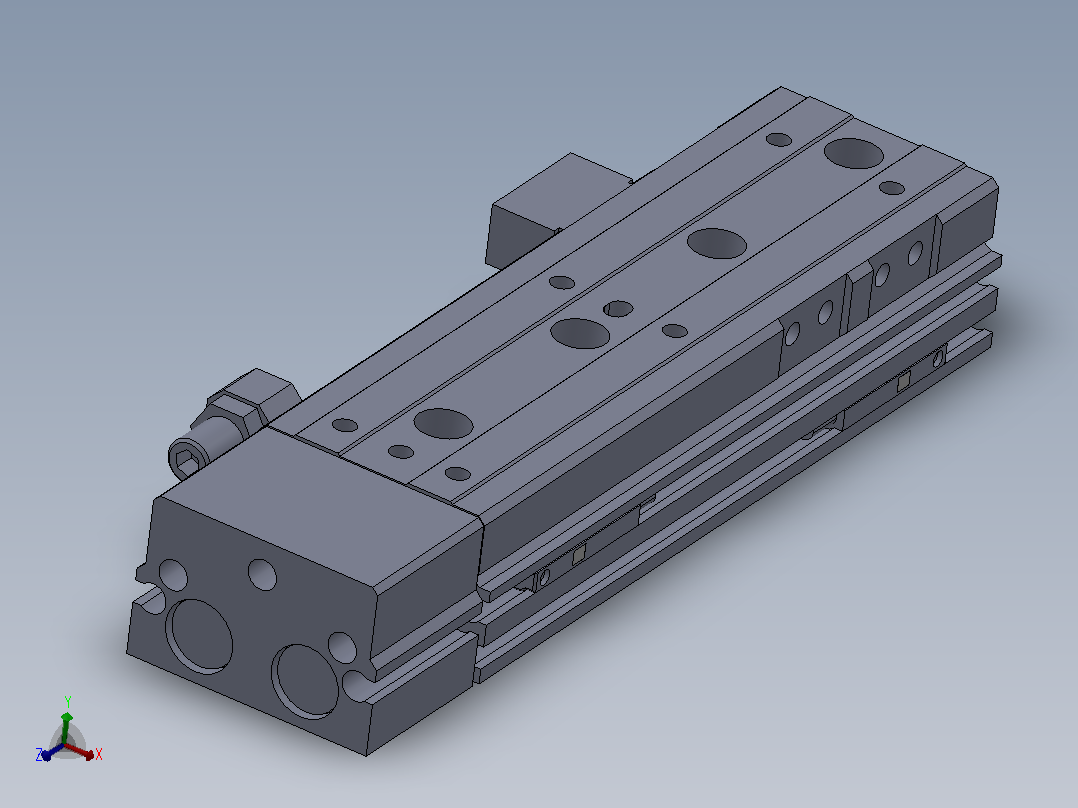 气缸MXQ8-50CSF-M9BZ主视图