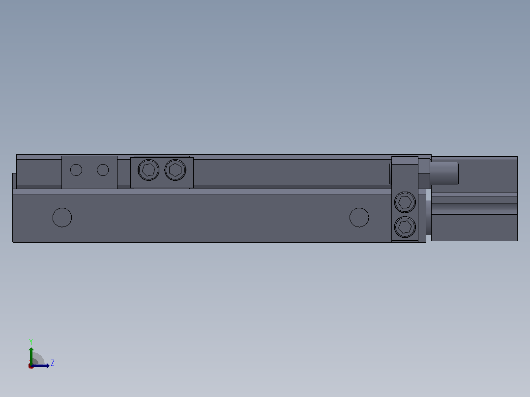 气缸MXQ8-50CSF-M9BZ左视图