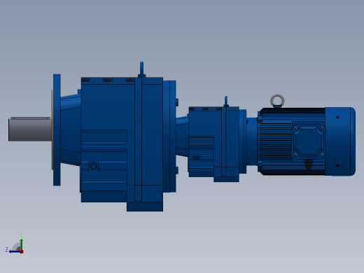 RF107R77法兰轴伸式组合型斜齿轮减速机RF107R77-Y2.2-4P-100-M1-0°-Φ350右视缩略图