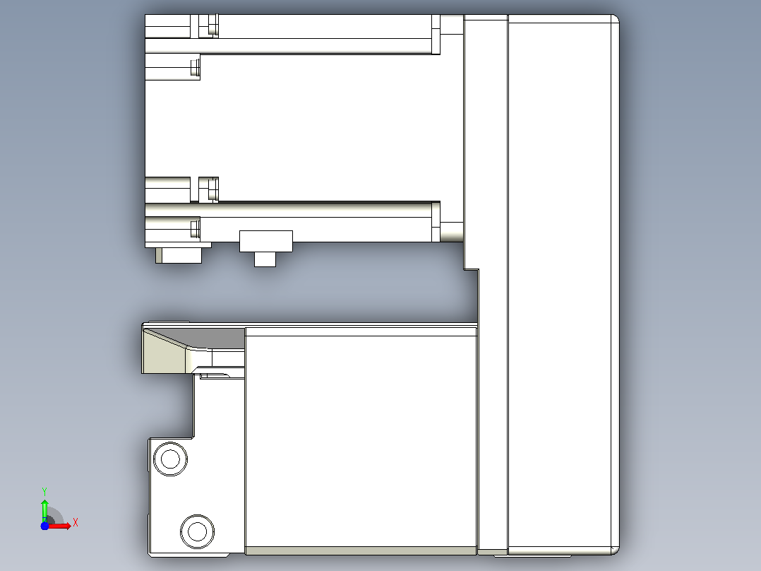 皮带直线轴双滑块型TPA-GCBS-150-P80-L250-RU-M75-N3前视图