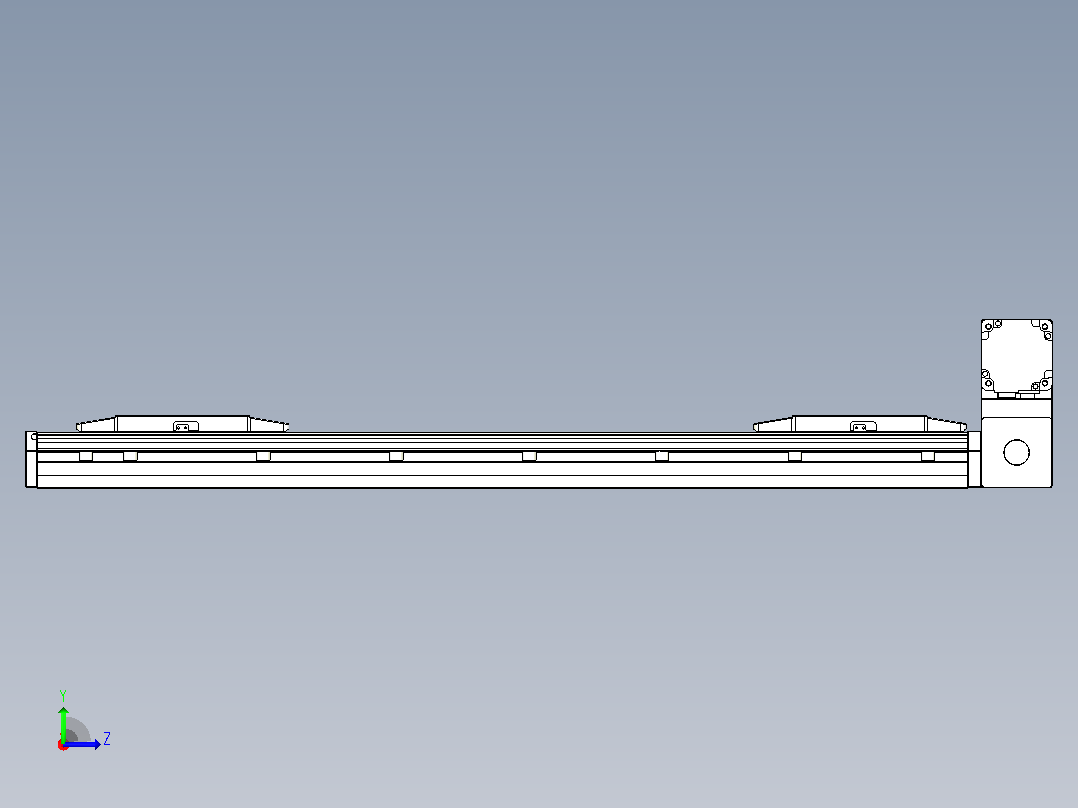 皮带直线轴双滑块型TPA-GCBS-150-P80-L250-RU-M75-N3左视图