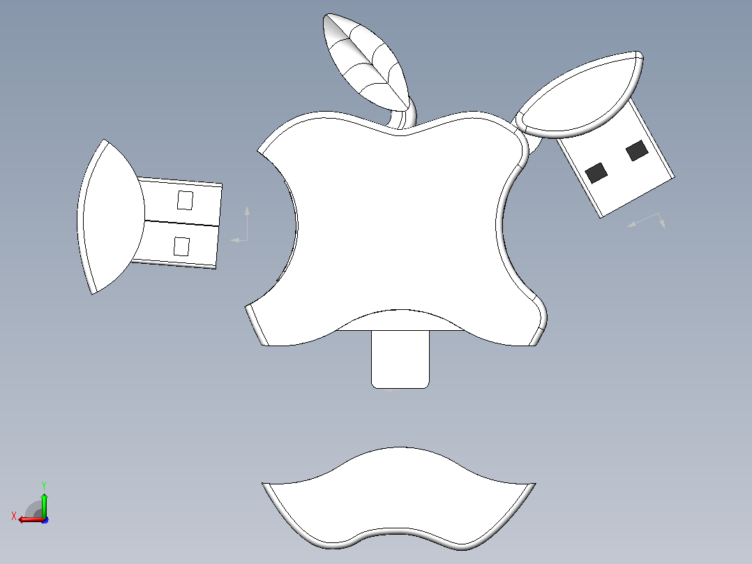 IPhone充电器后视图