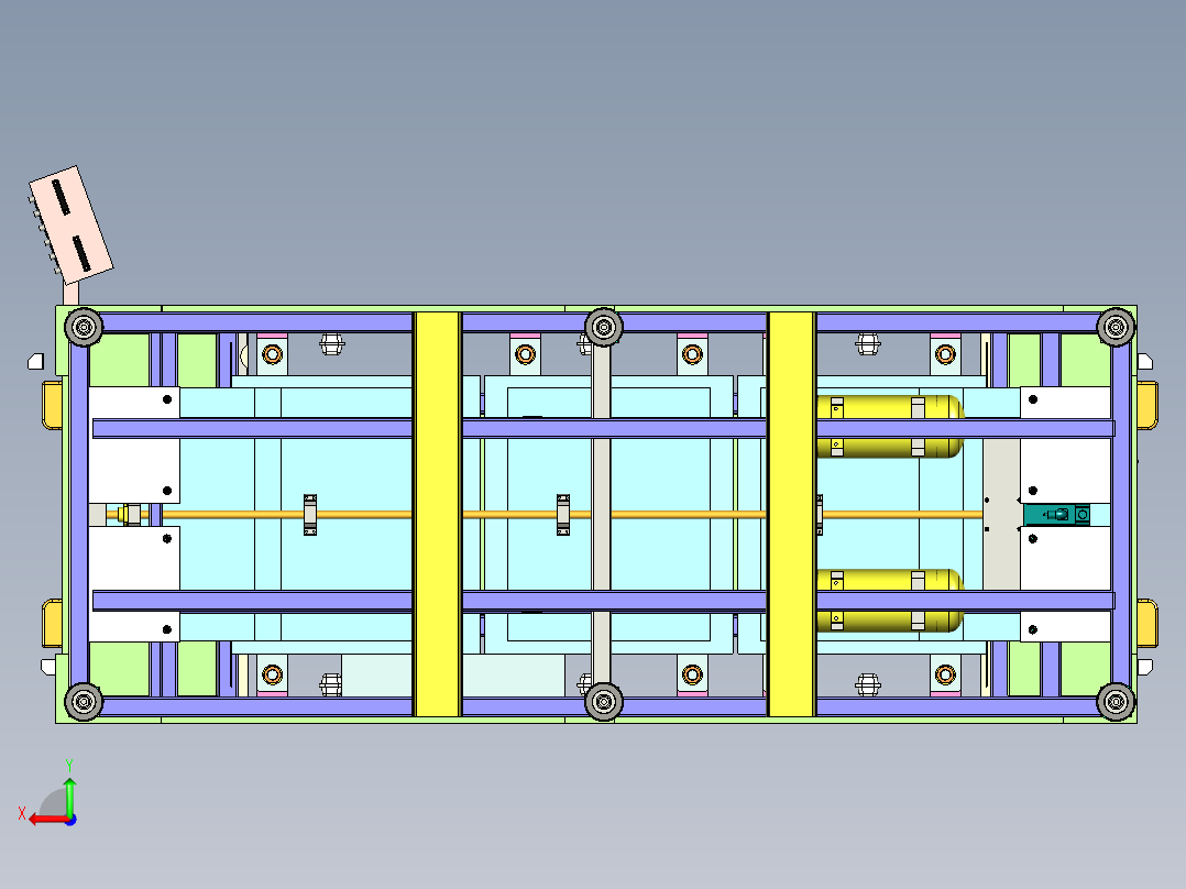 汽车门板超声波多工位焊接机（仅含主体结构）后视图