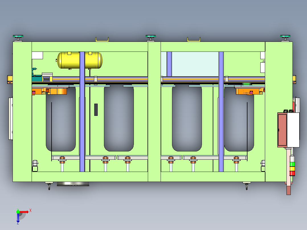 汽车门板超声波多工位焊接机（仅含主体结构）俯视图