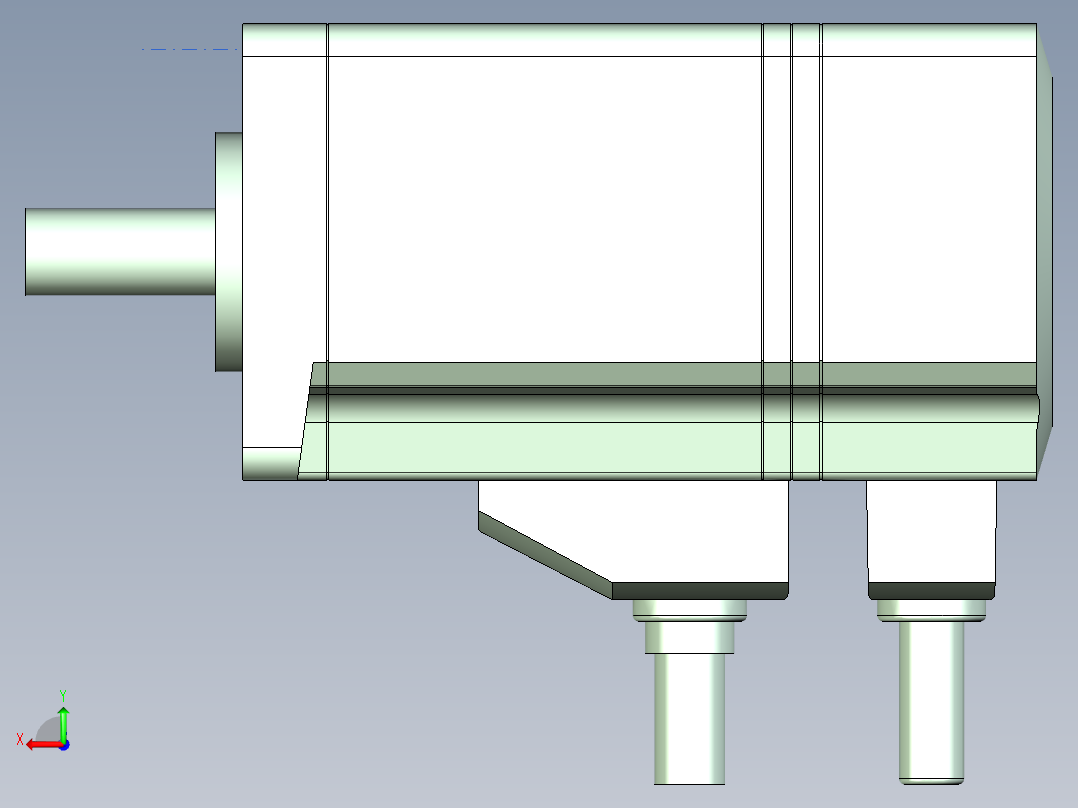 交流伺服电机后视图