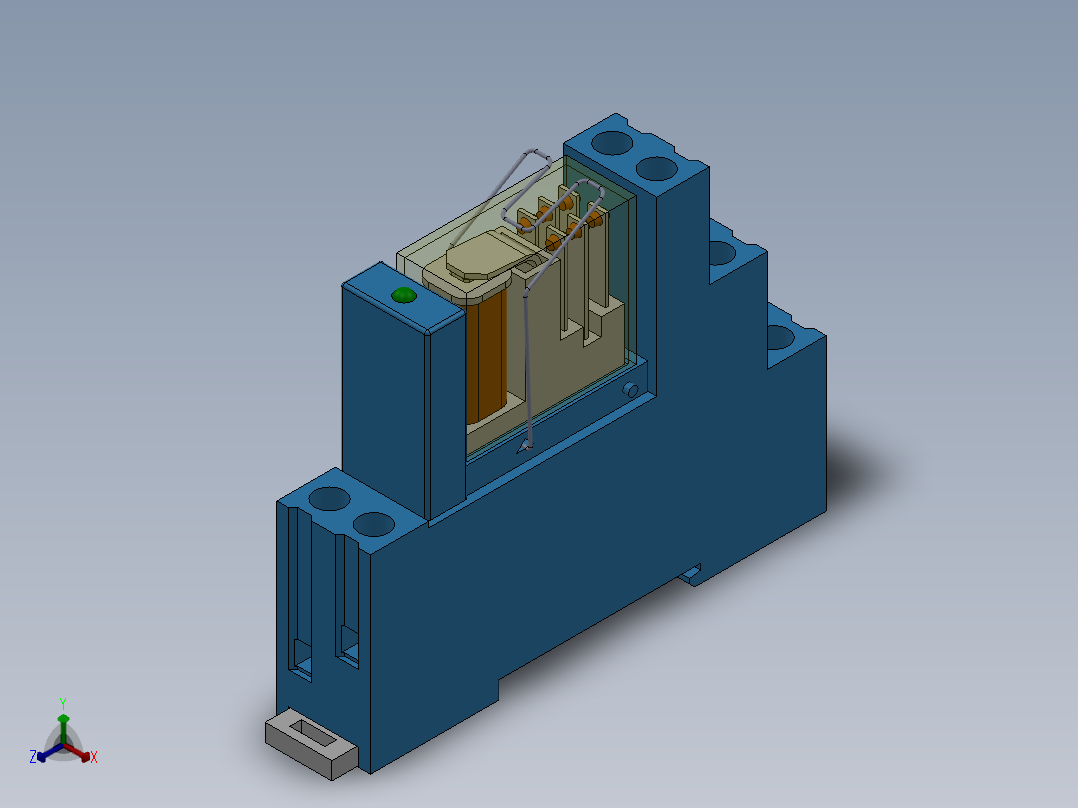 Idec智能继电器IO扩展模块正等轴测图