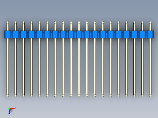 彩色公头100mil（2.54mm）系列-DS1021_blue_1x19p_100mil_Type19_rev1.0俯视缩略图