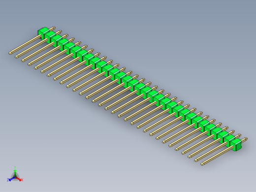 彩色公头100mil（2.54mm）系列-DS1021_green_1x31p_100mil_Type5_rev1.0