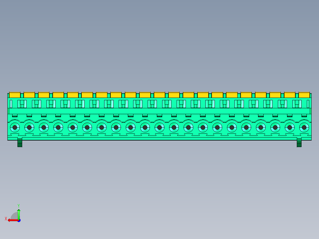 DEGSON 2EDG 系列 5.0mm 可插拔接线端子组-2EDGKDB-5.0-21P-14-00AH后视图