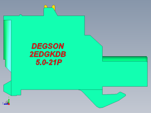 DEGSON 2EDG 系列 5.0mm 可插拔接线端子组-2EDGKDB-5.0-21P-14-00AH右视缩略图