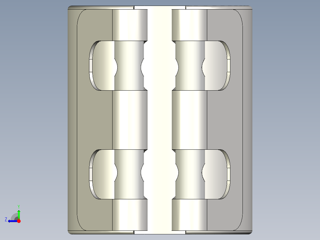 铰链式管夹右视图
