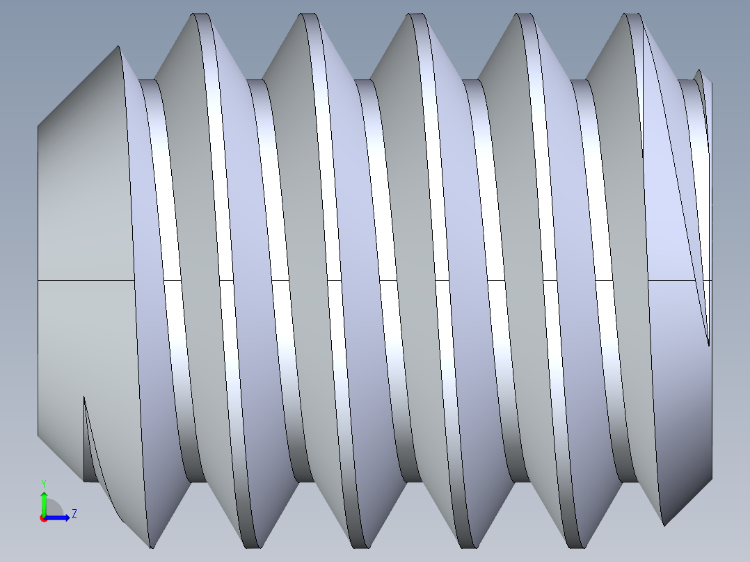 UNC 平头紧定螺钉-UNC SET SCREW 0.250 x0.3125.STEP左视图