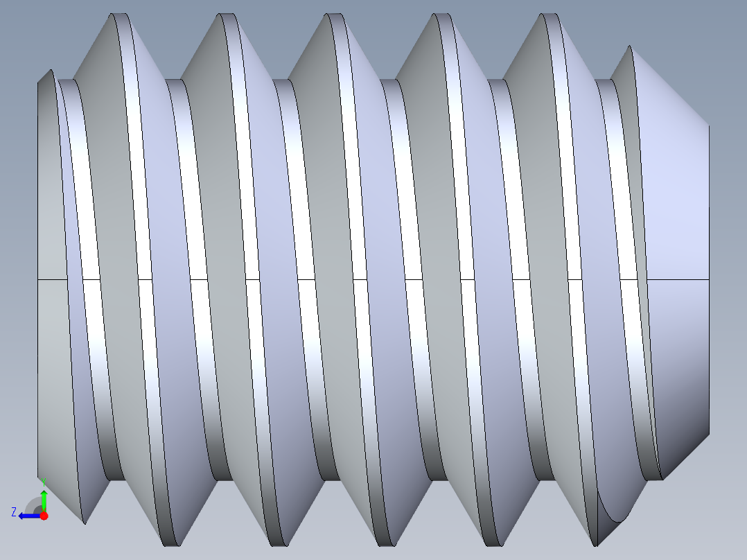 UNC 平头紧定螺钉-UNC SET SCREW 0.250 x0.3125.STEP右视图