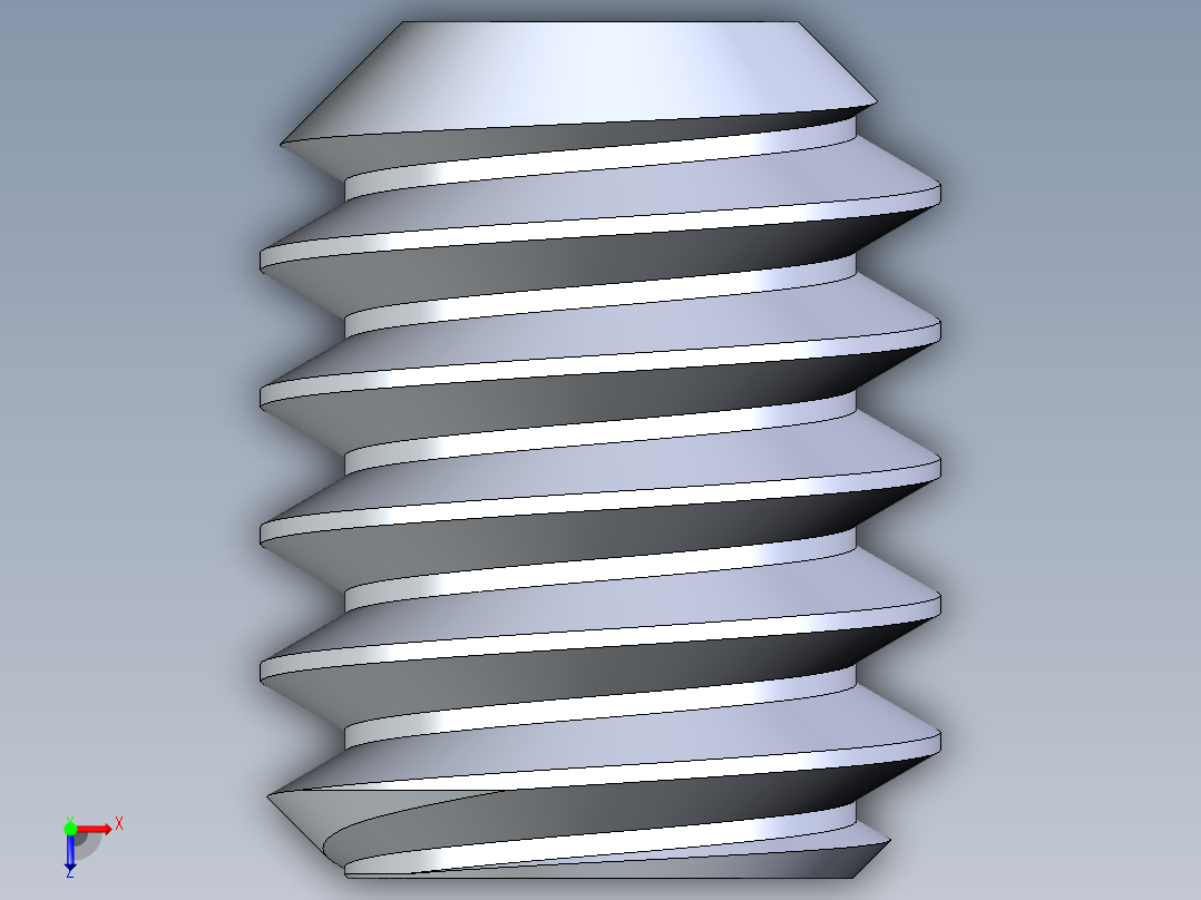 UNC 平头紧定螺钉-UNC SET SCREW 0.250 x0.3125.STEP俯视图