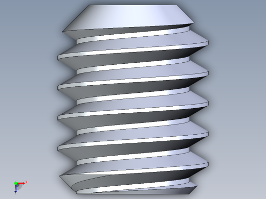 UNC 平头紧定螺钉-UNC SET SCREW 0.250 x0.3125.STEP俯视缩略图