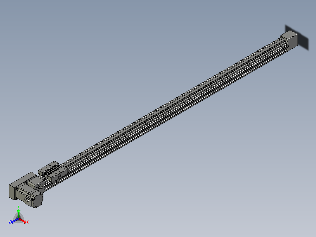 威洛博直线电机模组EB4-L40-S1200-BR-57-MS3主视图