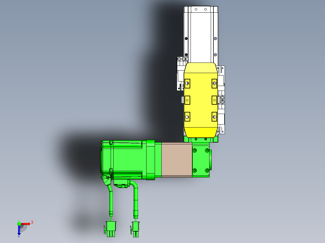 GTA内嵌同步带全封闭GTA5-200W俯视图