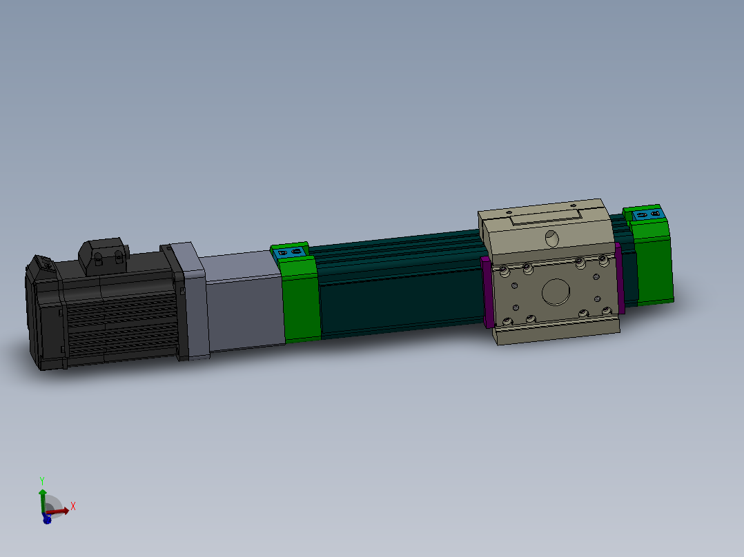 丝杆式模组DC64A-SP-MG（100-1500mm）主视图
