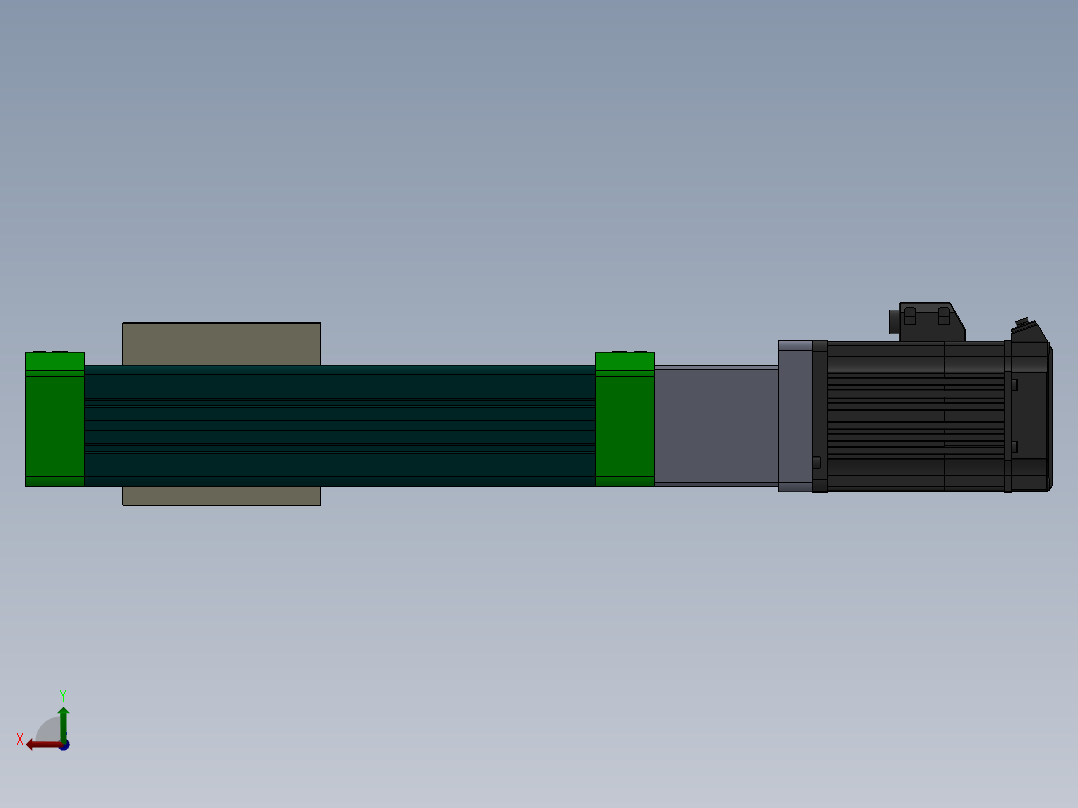丝杆式模组DC64A-SP-MG（100-1500mm）后视图