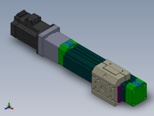 丝杆式模组DC64A-SP-MG（100-1500mm）正等轴测缩略图