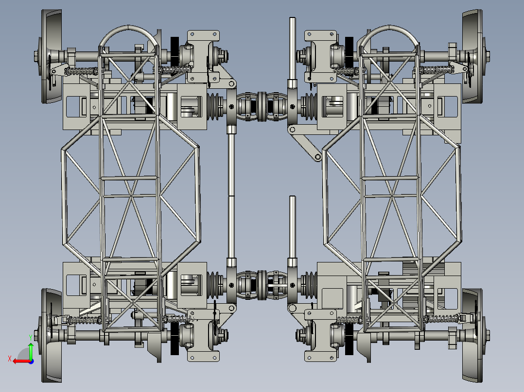 超级八轮改装车后视图