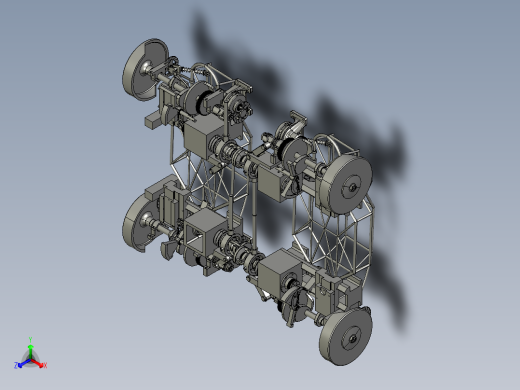 超级八轮改装车正等轴测缩略图