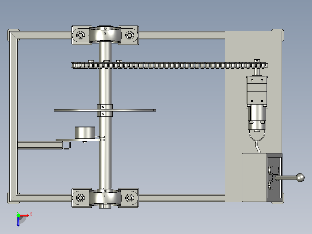 电磁制动系统俯视图