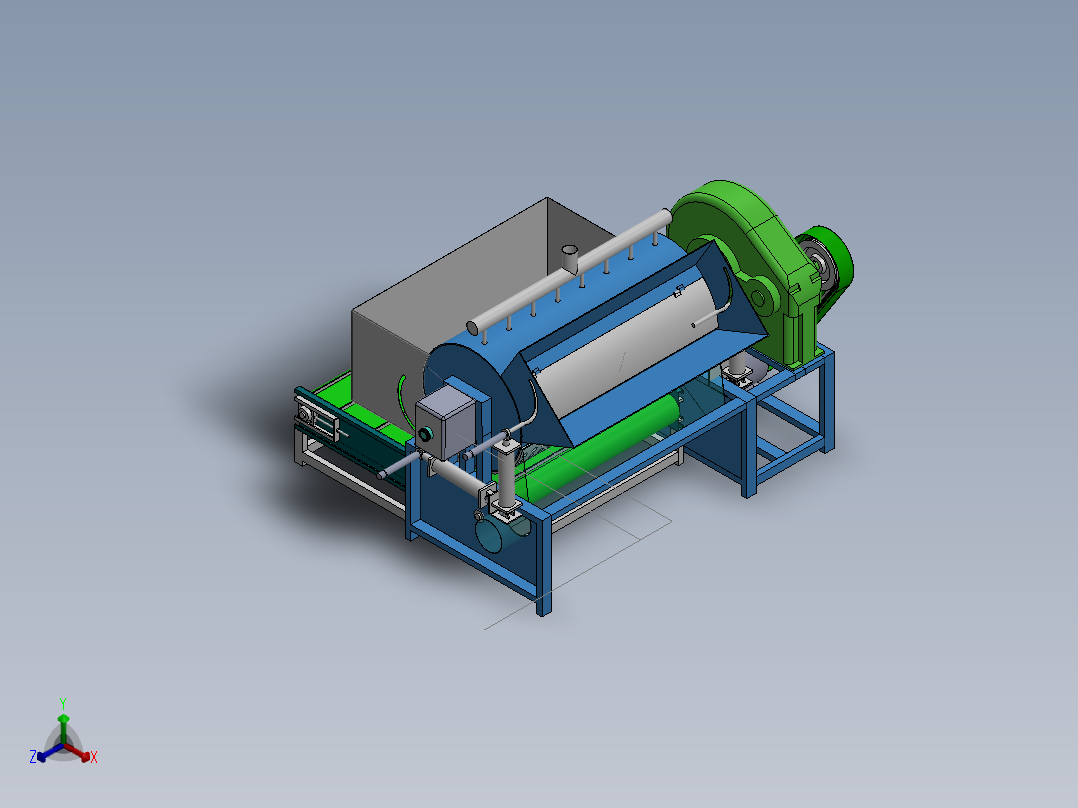 大豆漂洗机正等轴测图