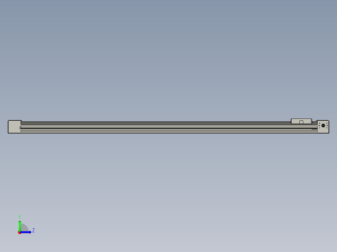 威洛博直线电机模组EB4-L80-S1150-光轴左视图