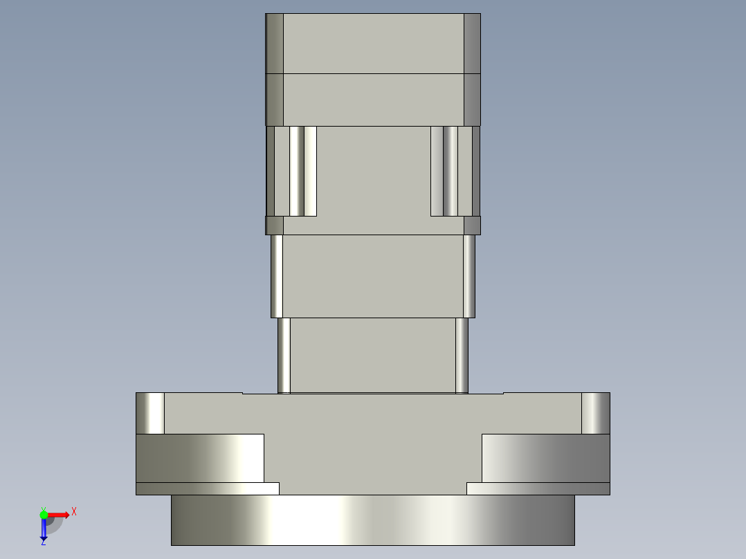 中空旋转平台KFN200-L2-50-NM5配单级斜齿减速机俯视图
