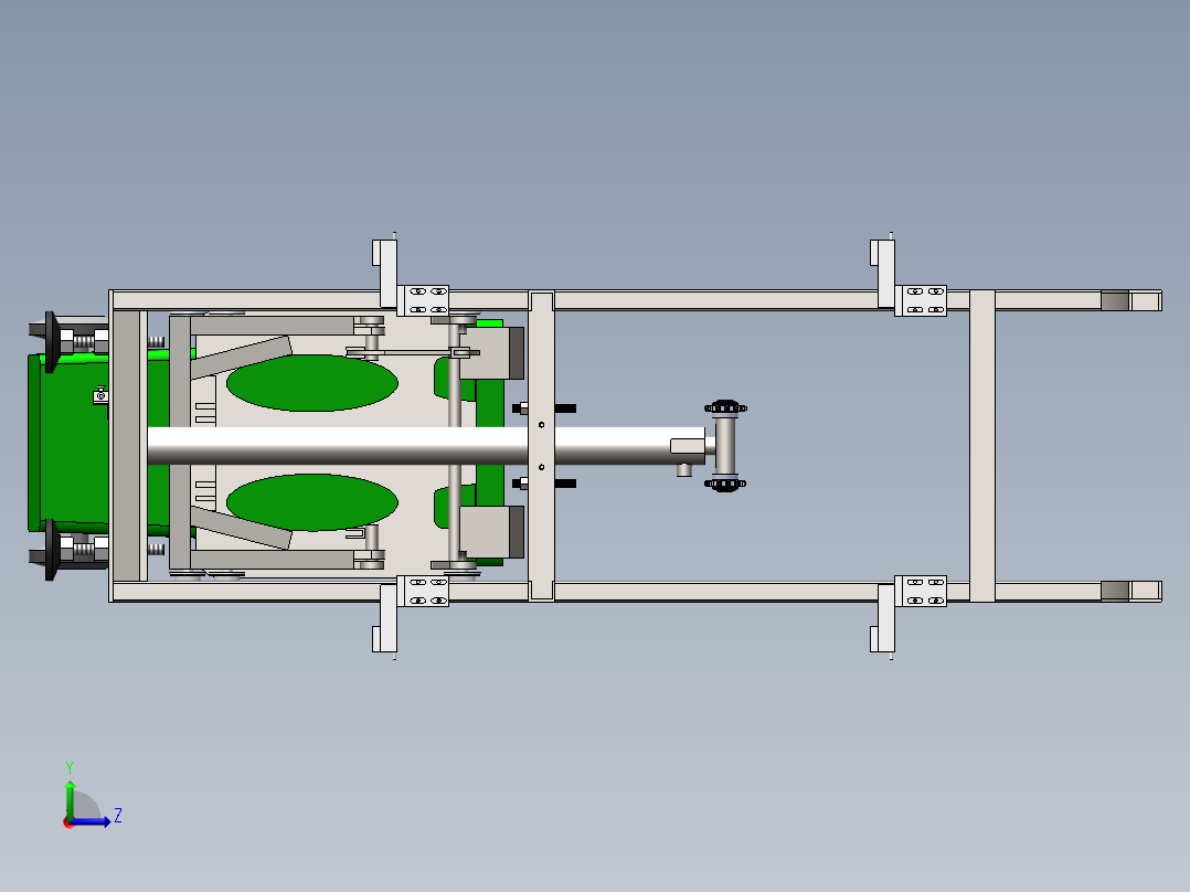 带称重液压提升机模型-左视图