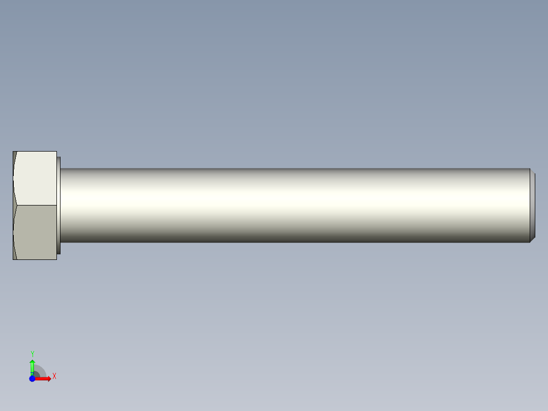 螺钉-DIN_931-M22x2.5x140_32.stp前视图