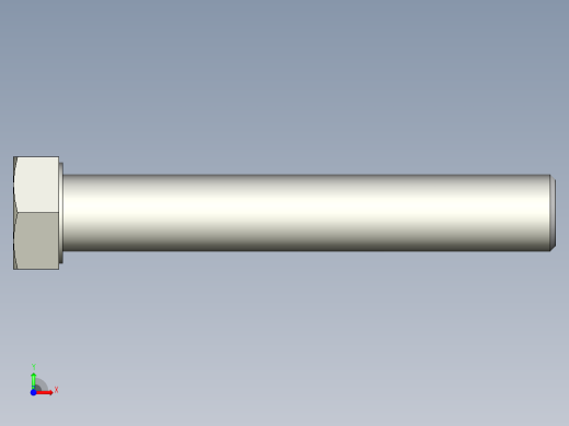 螺钉-DIN_931-M22x2.5x140_32.stp前视缩略图