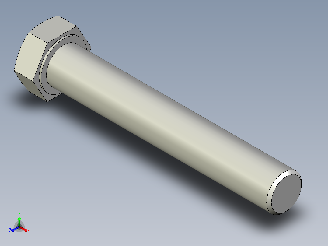 螺钉-DIN_931-M22x2.5x140_32.stp正等轴测图