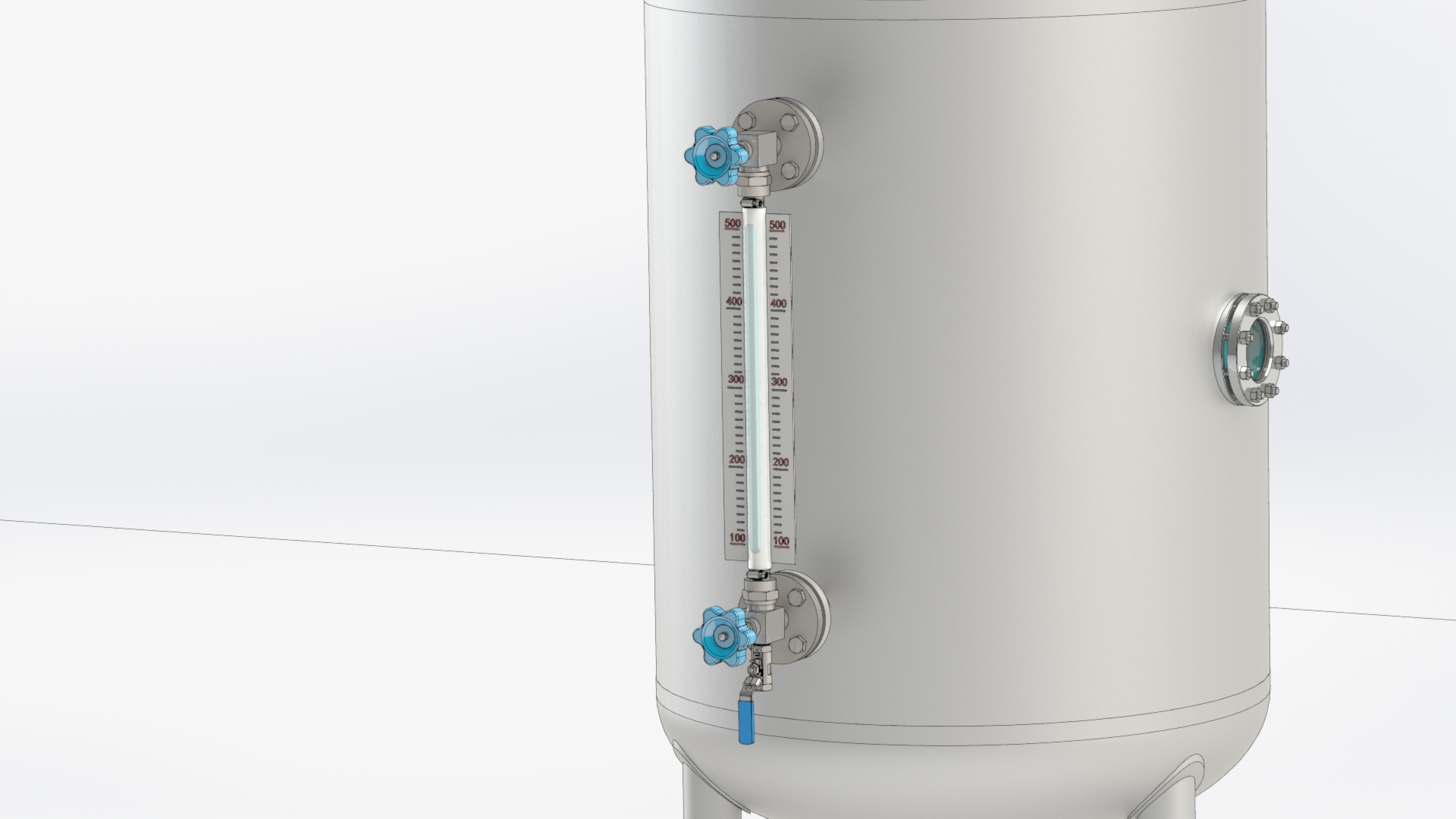 0.5立方不锈钢冷凝水罐三维模型