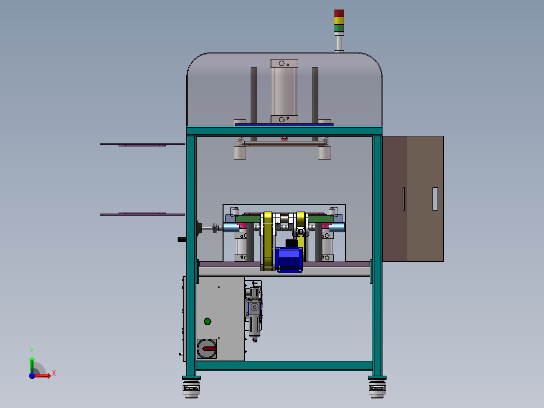 泡壳包装自动压合机前视图