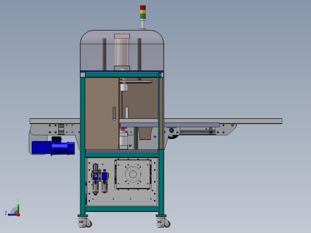 泡壳包装自动压合机右视图